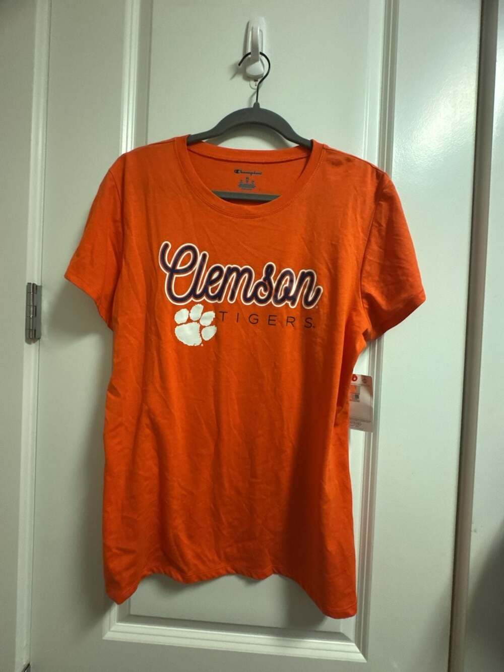 Champion Clemson Tigers Orange womens Graphic T-Shirt XL New with Tags